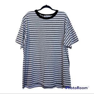 90s Vintage Basic Editions Single-stitch Striped T-shirt
